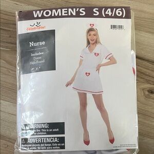 Women's Nurse Costume Dress with Headband